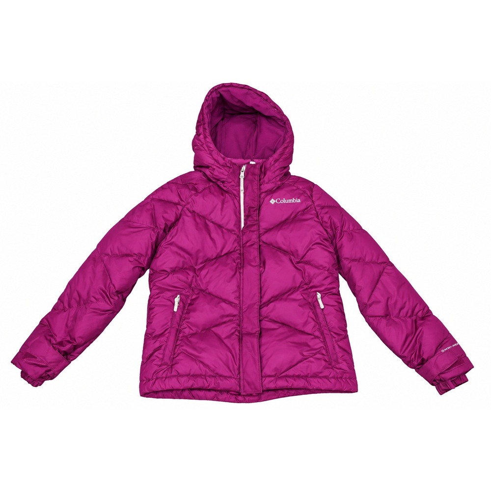 Columbia Girls Alpine Action Jacket L Purple Down Omni-Heat Ski Coat No Fur